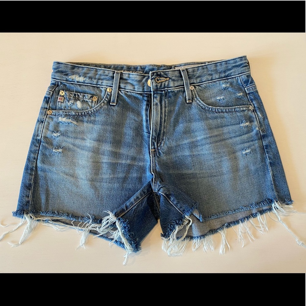 AG Adriano Goldschmied Hailey Cut Off Denim Shorts